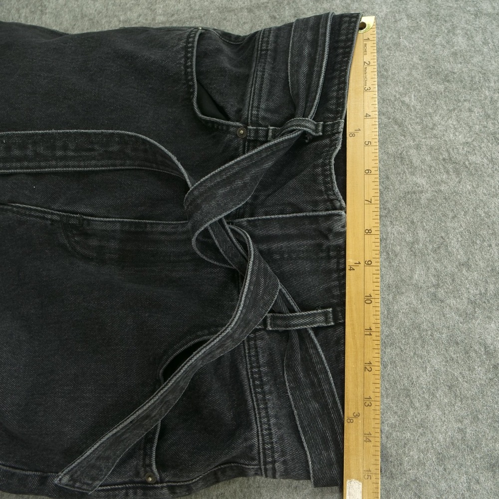 Reformation Jeans Womens 29 Black Belted High Waist Mom Jean Denim  90s - Picture 8 of 12